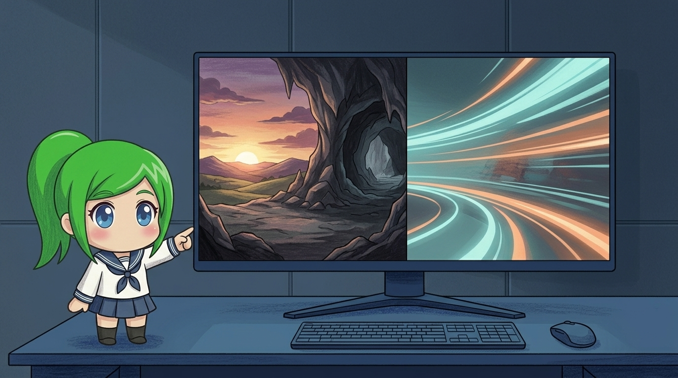 映像美を楽しむゲームと対戦ゲームに必要な性能を表したゲーミングモニター